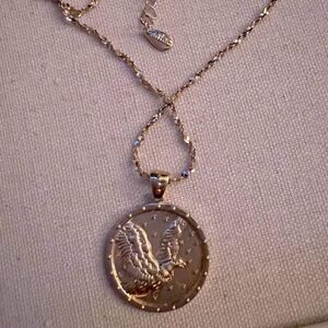 mine American Eagle gold plated pendant necklace w star details NWOT